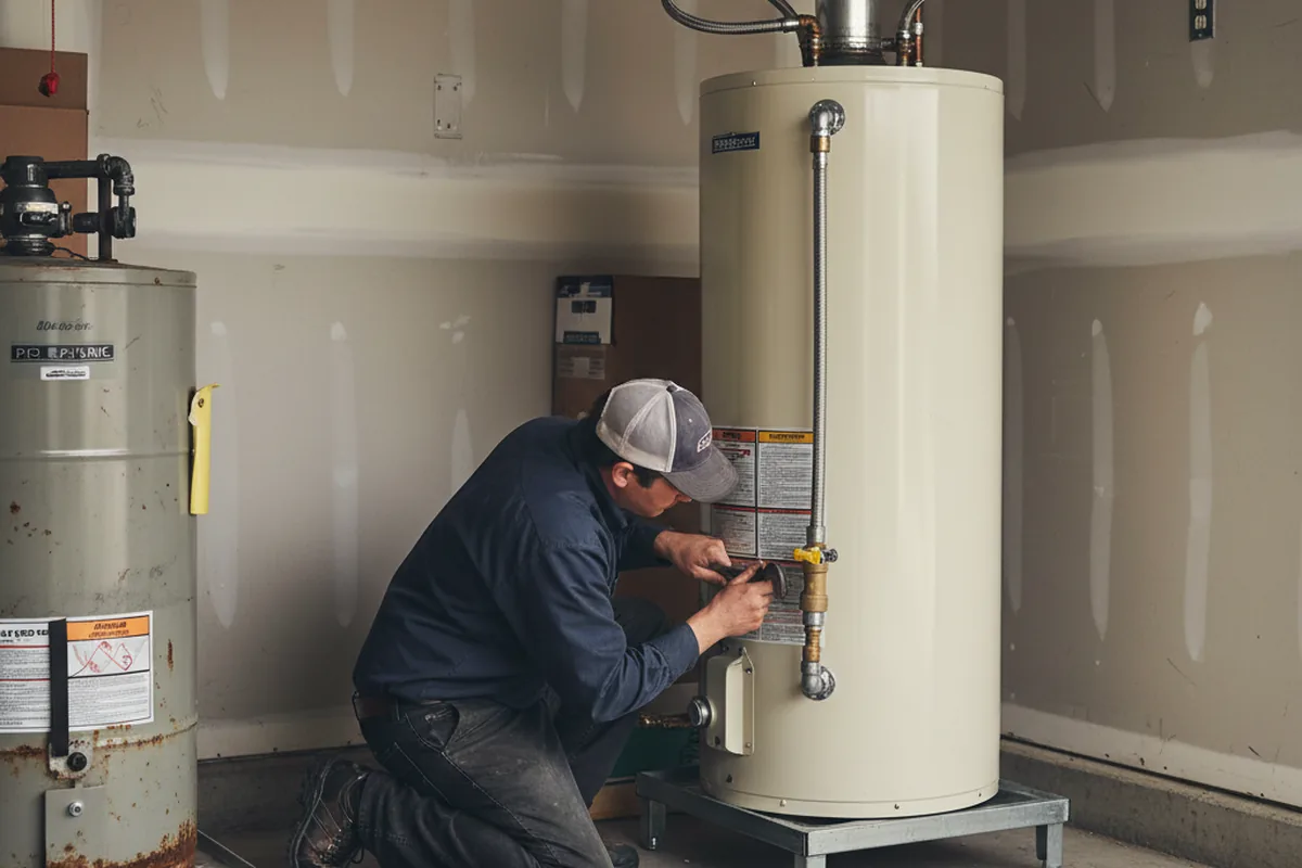 Water heater and shutoff valve replacement in Medford